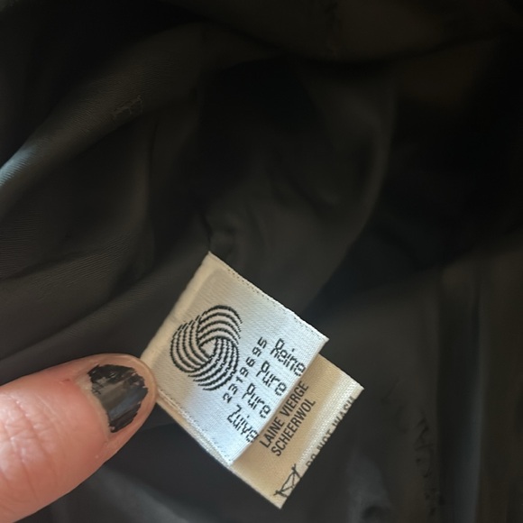 Eacada vintage wool black pleated midi pencil skirt. Sz36 - Picture 5 of 10